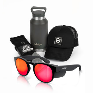 Cruisers Glasses + Water Bottle + Trucker Hat + Socks Gift Pack
