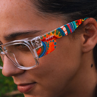 Fusions Clear Frame Clear Lens Art Series V.3 Safety Glasses