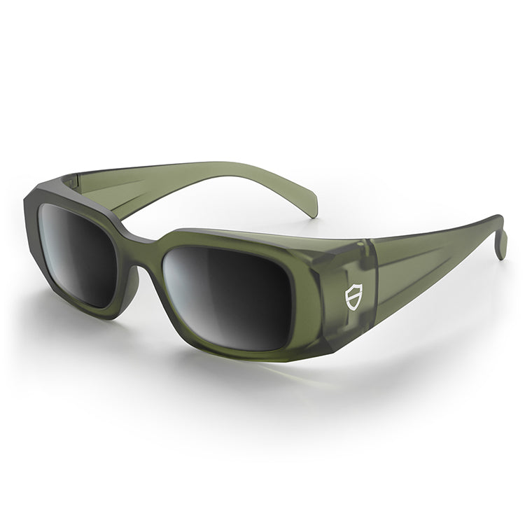 Auras Matte Moss Green Frame Grey Polarised Lens