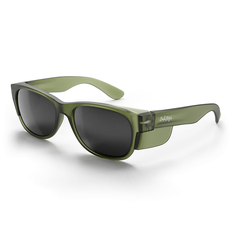 Classics Matte Moss Green Frame Polarised Lens Safety Glasses