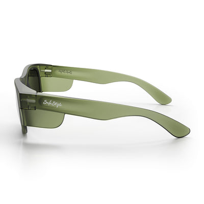 Classics Matte Moss Green Frame Polarised Lens Safety Glasses