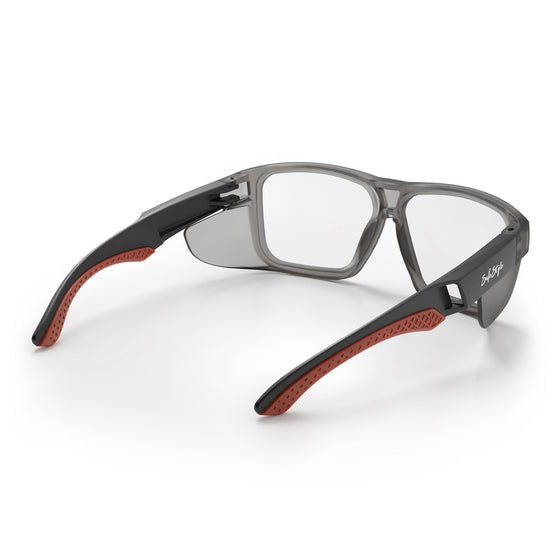Converts Matte Graphite/Red Frame Clear Lens