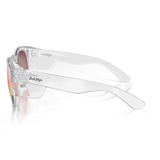 Cruisers Clear Frame Mirrors Red Polarised Safety Glasses