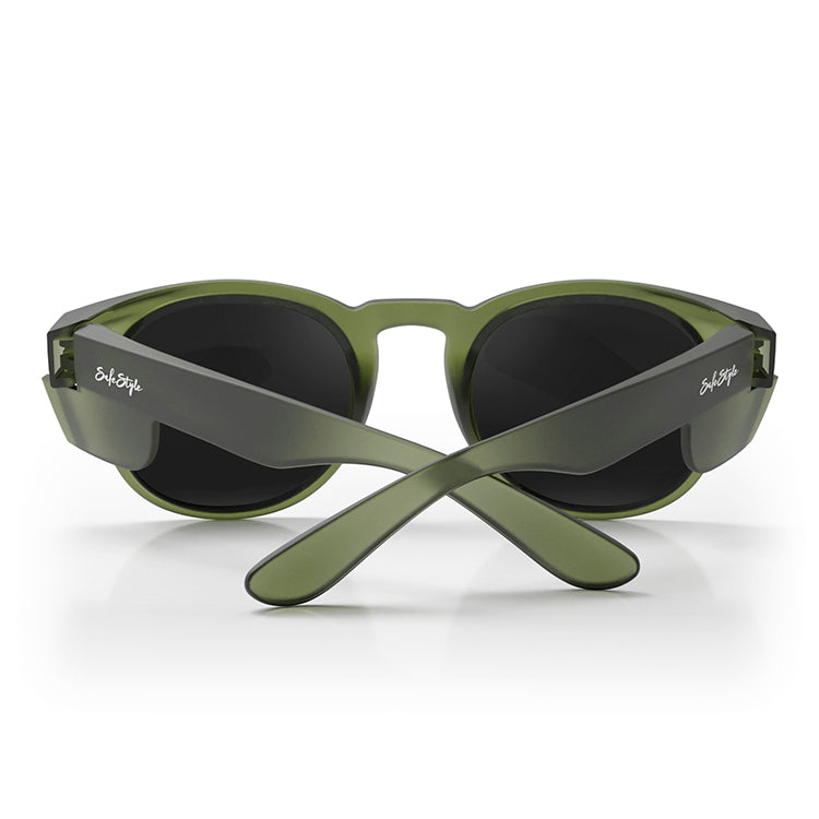 Cruisers Matte Moss Green Frame Polarised Lens Safety Glasses