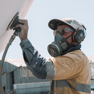 Fusions Graphite Frame Brown Polarised Lens Safety Glasses