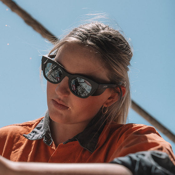 Harps Matte Black Frame Prescription Safety Glasses