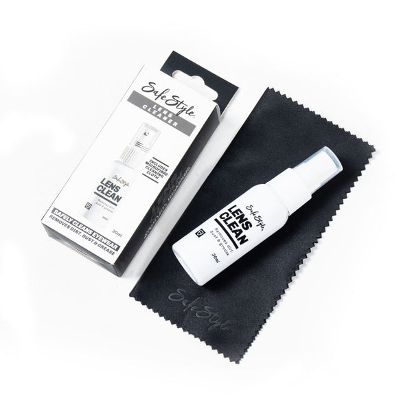 Lens Cleaner Spray 30ml bottle, front view, with spray nozzle visible