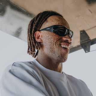 Sonics Matte Black Frame Polarised Lens Safety Glasses