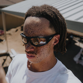 Sonics Matte Black Frame Clear Lens Safety Glasses