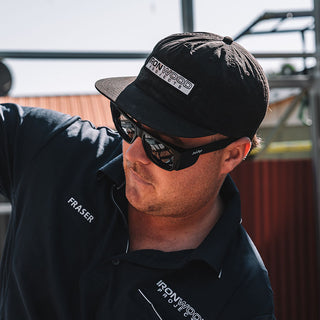 Fusions XL Matte Black Frame Polarised Lens Safety Glasses