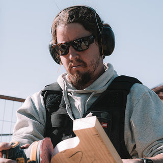 Fusions Matte Brown Tort Frame Brown Polarised Lens Safety Glasses