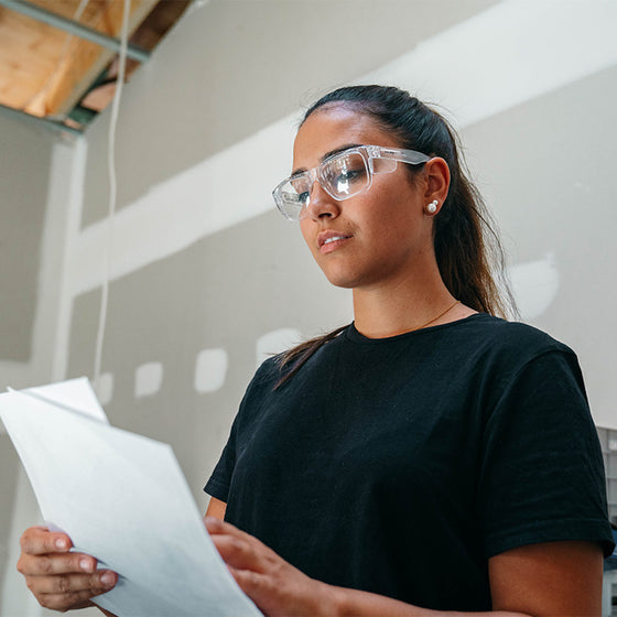 Fusions Clear Frame Blue Light Blocking Lens Safety Glasses