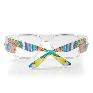 Fusions Clear Frame Clear Lens Art Series V.3 Safety Glasses