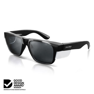 Fusions Black Frame Tinted Lens Safety Glasses