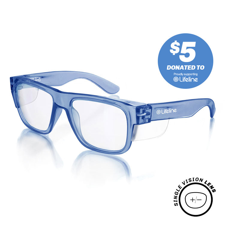 Fusions Blue Prescription Safety Glasses