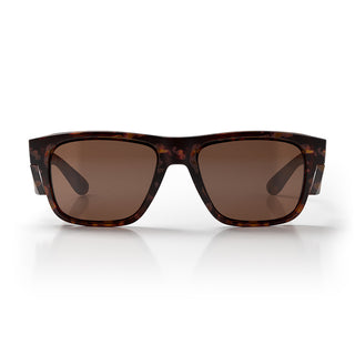 Fusions Matte Brown Tort Frame Brown Polarised Lens Safety Glasses
