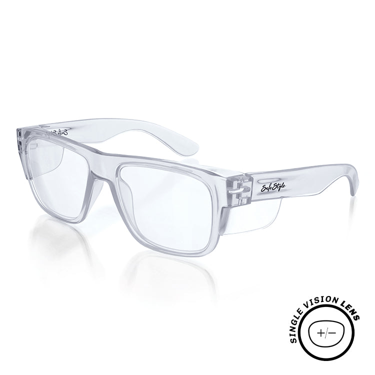 Fusions Clear Prescription Safety Glasses