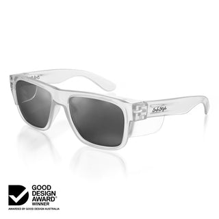 Fusions Clear Frame Tinted Lens Safety Glasses
