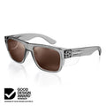 Fusions Graphite Frame Brown Polarised Lens Safety Glasses