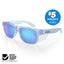 Fusions XL Blue Frame Mirrors Blue Polarised Lens Safety Glasses