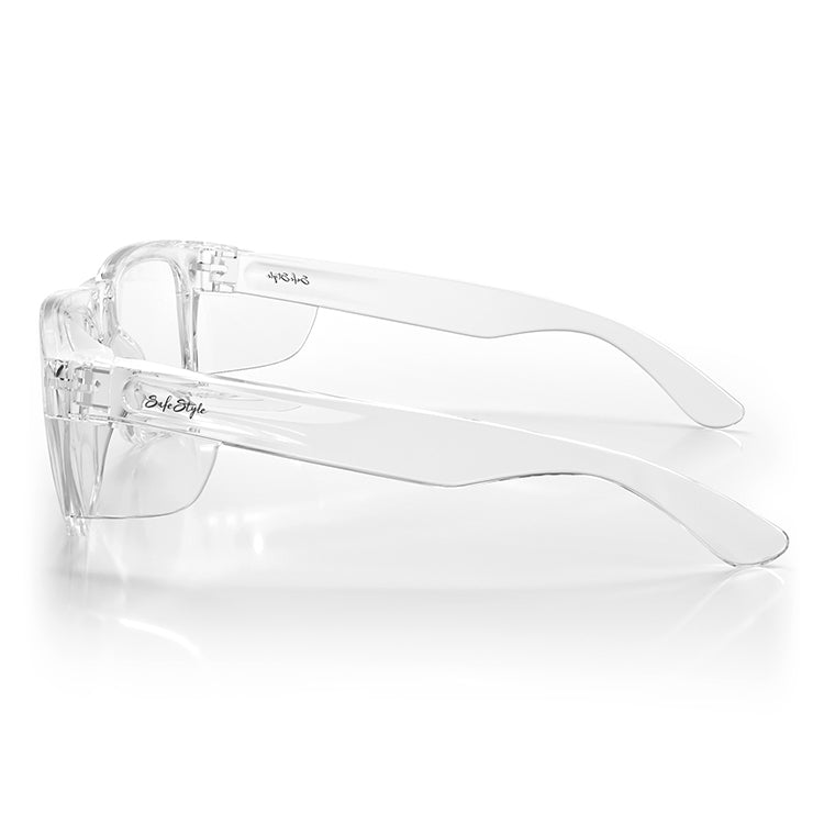 Fusions XL Clear Frame Prescription Safety Glasses