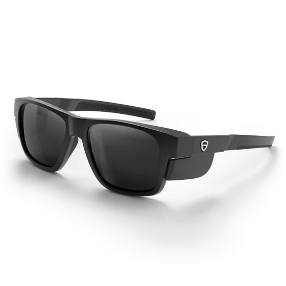 Fusions Performance Matte Black Frame Grey Polarised Lens Safety Glasses