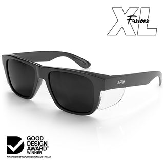 Fusions XL Black Frame Polarised Lens Safety Glasses