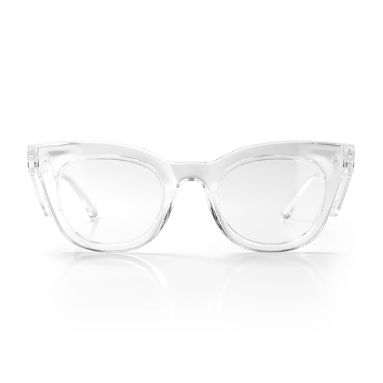 Harps Clear Frame Clear Lens Safety Glasses