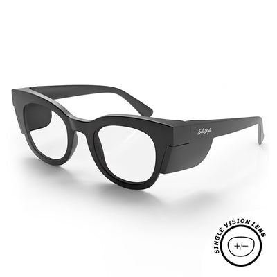 Harps Matte Black Frame Prescription Safety Glasses