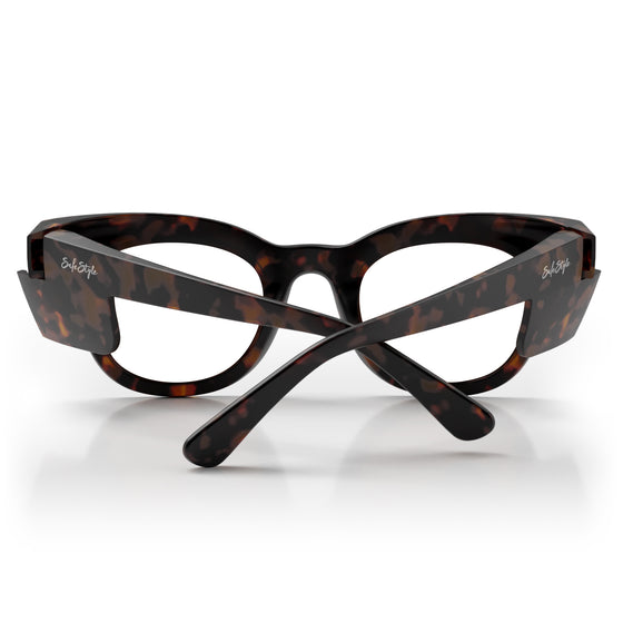 Harps Matte Brown Tort Frame Prescription Safety Glasses