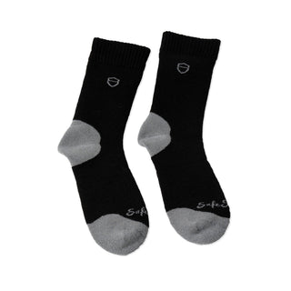 Merino wool socks folded, showcasing texture and comfort features