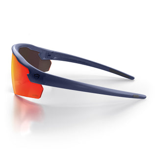Phantoms Matte Navy Reflectors Red Lens Safety Glasses
