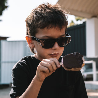 Fusions Kids Black Frame Tinted Lens Safety Glasses