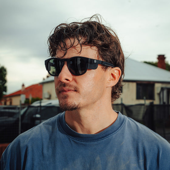 Cruisers Performance Matte Black Frame Grey Polarised Lens Safety Glasses