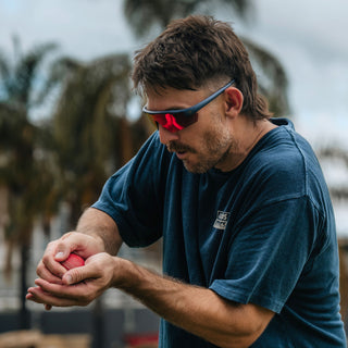 Phantoms Matte Navy Reflectors Red Lens Safety Glasses