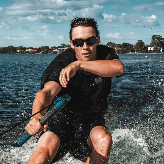 Sonics Black Frame Tinted Lens Safety Glasses