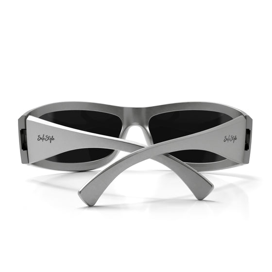 Sonics Silver Frame Polarised Lens Safety Glasses