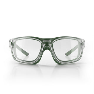 Switches Clear/Green Frame Clear Lens Safety Glasses