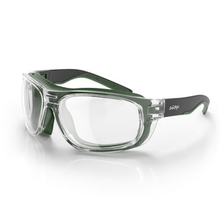 Switches Clear/Green Frame Clear Lens Safety Glasses