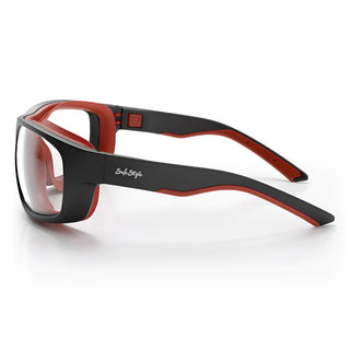 Switches Matte Black/Red Frame Clear Lens Safety Glasses