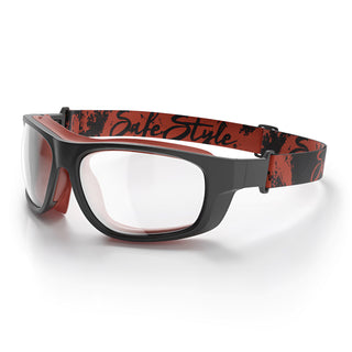Switches Matte Black/Red Frame Clear Lens Safety Glasses