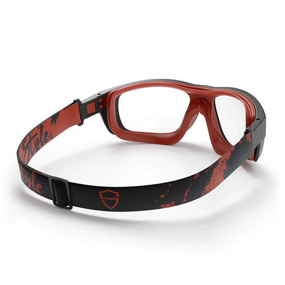 Switches Matte Black/Red Frame Clear Lens Safety Glasses