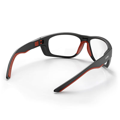 Switches Matte Black/Red Frame Clear Lens Safety Glasses