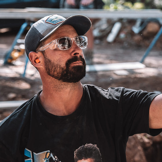 Classics Clear Frame Hybrids Photochromic Lens Safety Glasses