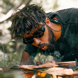 Classics Matte Black Frame Polarised Lens Safety Glasses