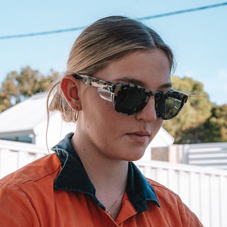 Cruisers Milky Tort Frame Polarised Lens Safety Glasses