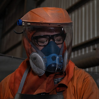 Fusions Black Frame Clear Lens Safety Glasses