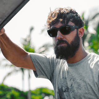 Fusions Matte Black Frame Polarised Lens Safety Glasses