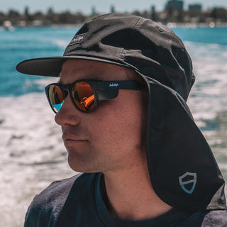 Cruisers Matte Black Frame Mirrors Red Polarised Safety Glasses