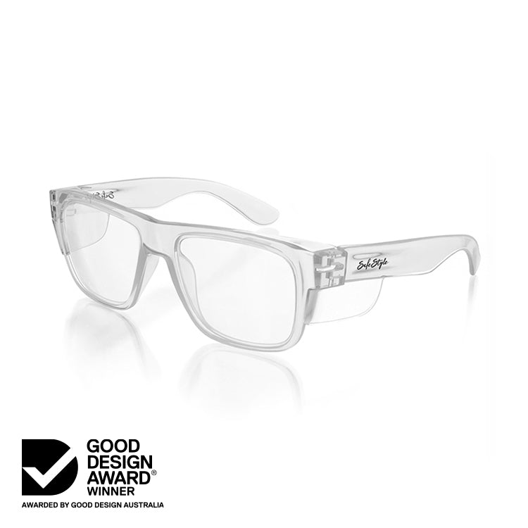 Fusions Kids Clear Frame Clear Lens Safety Glasses